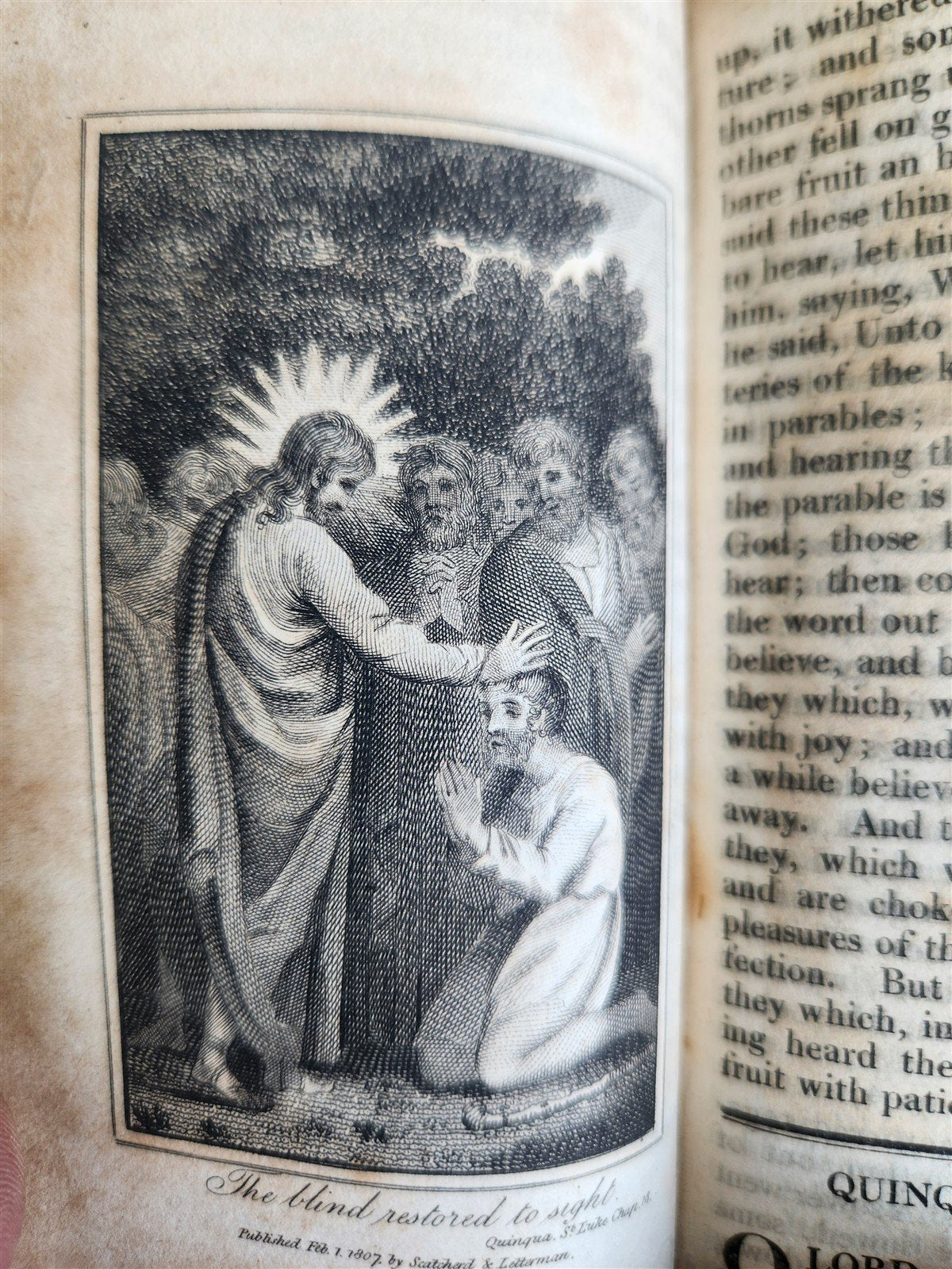 1801 MASONIC BOOK OF COMMON PRAYER in ENGLISH antique FINE RED MOROCCO BINDING