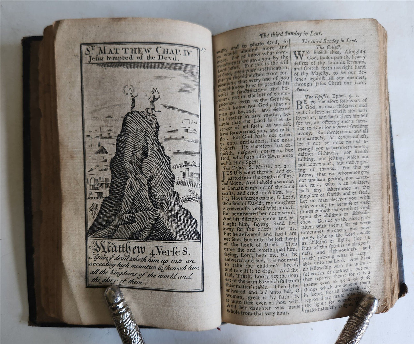 1774 BOOK OF COMMON PRAYER in ENGLISH antique ILLUSTRATED