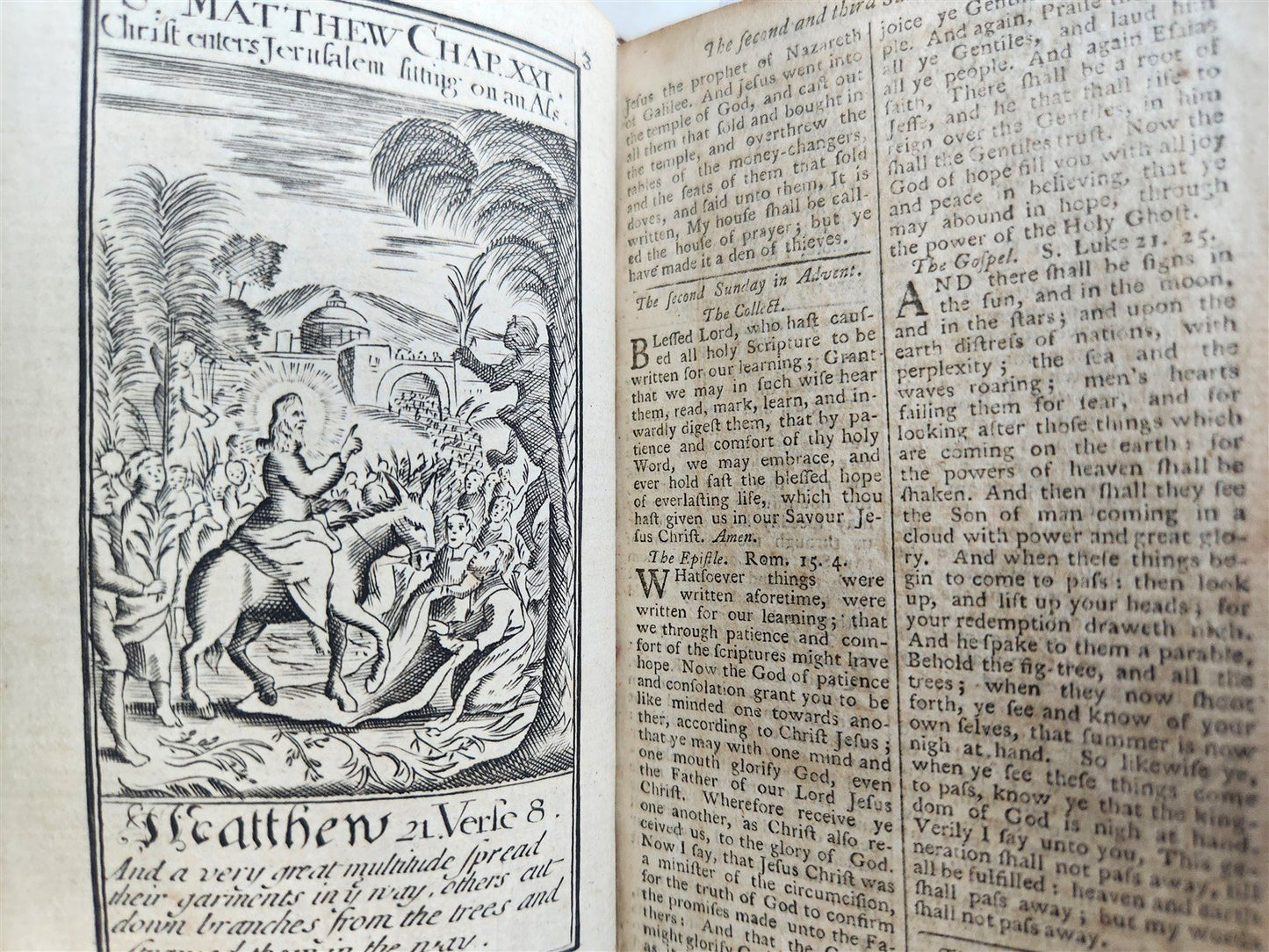 1774 BOOK OF COMMON PRAYER in ENGLISH antique ILLUSTRATED