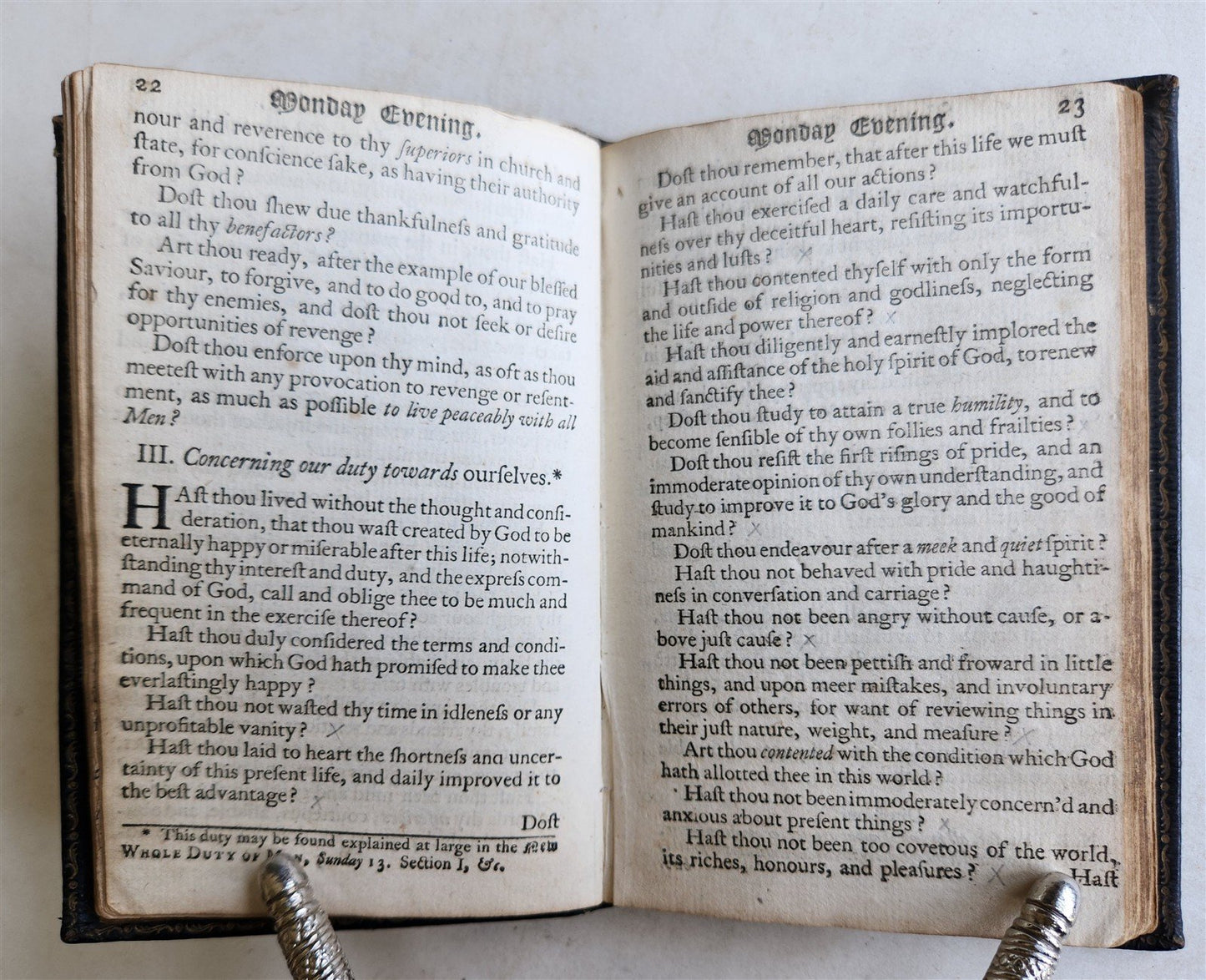 1750s THE NEW WEEK'S PREPARATION for ...LORD'S SUPPER in ENGLISH antique