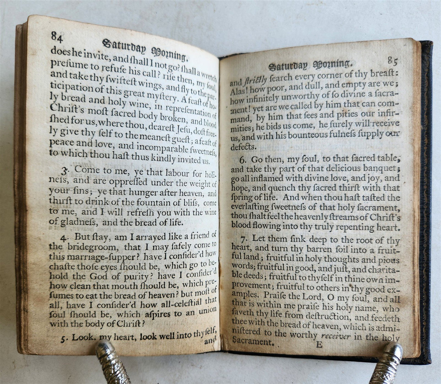 1750s THE NEW WEEK'S PREPARATION for ...LORD'S SUPPER in ENGLISH antique