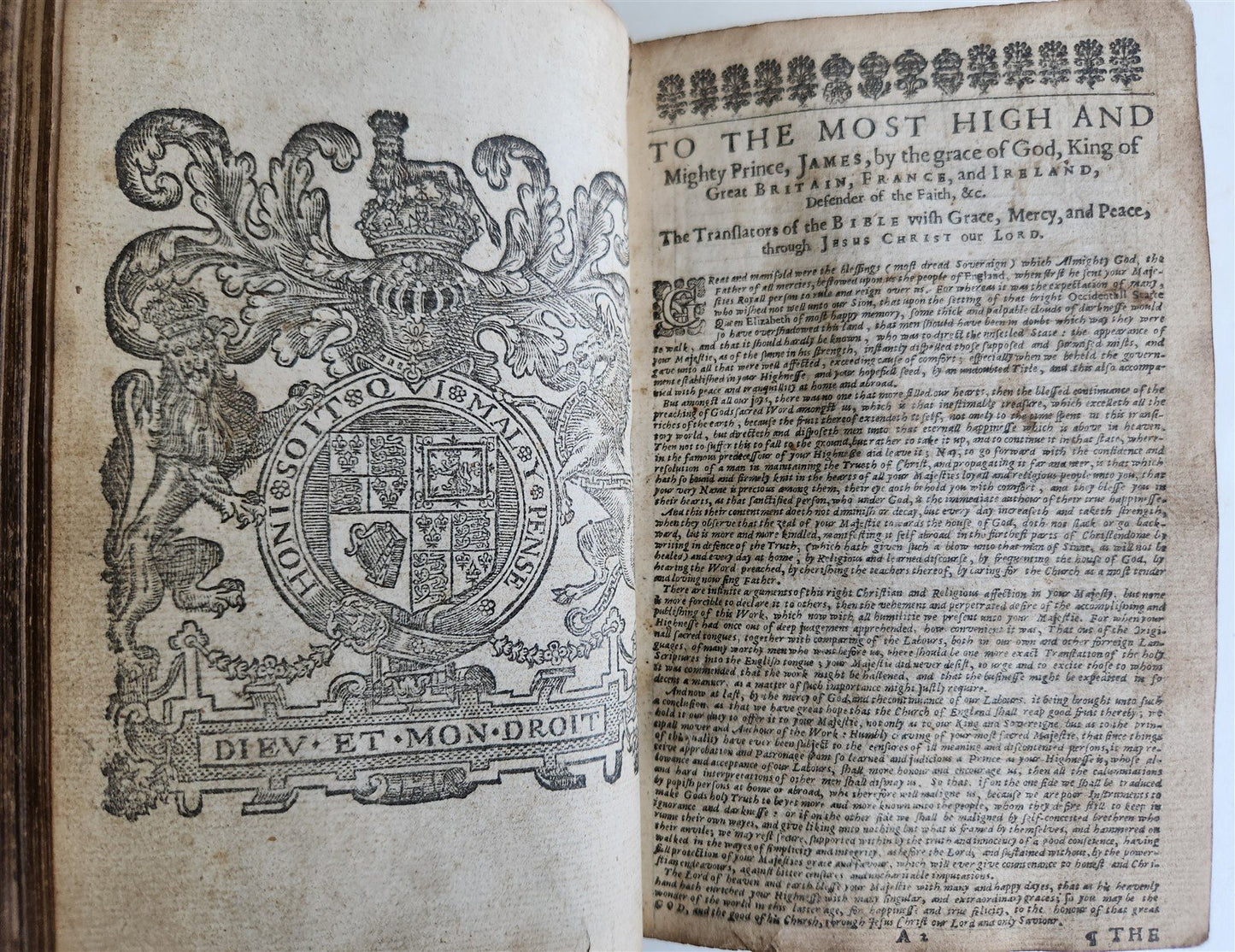 1640 BIBLE in ENGLISH OLD AND NEW TESTAMENT antique ILLUSTRATED