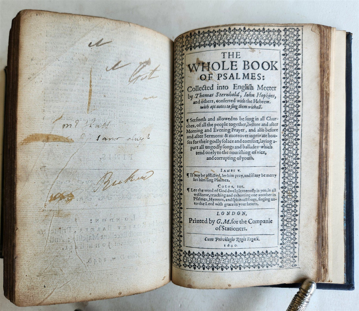 1640 BIBLE in ENGLISH OLD AND NEW TESTAMENT antique ILLUSTRATED
