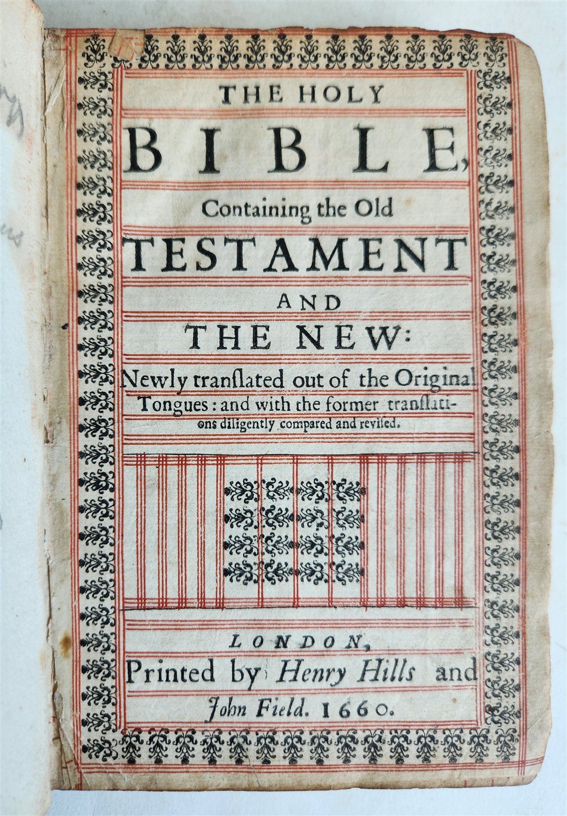1660 BIBLE in ENGLISH OLD AND NEW TESTAMENT antique