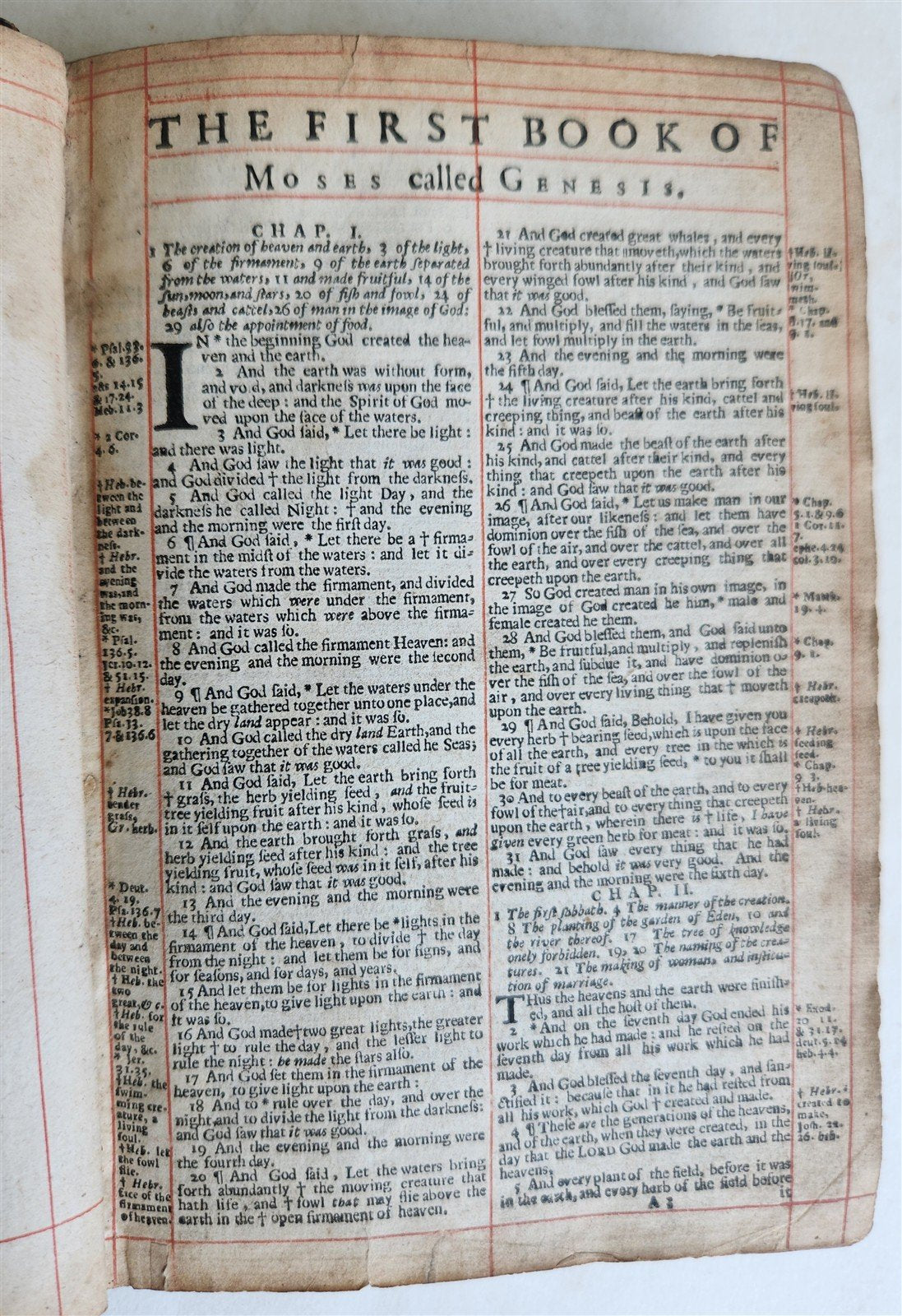 1660 BIBLE in ENGLISH OLD AND NEW TESTAMENT antique