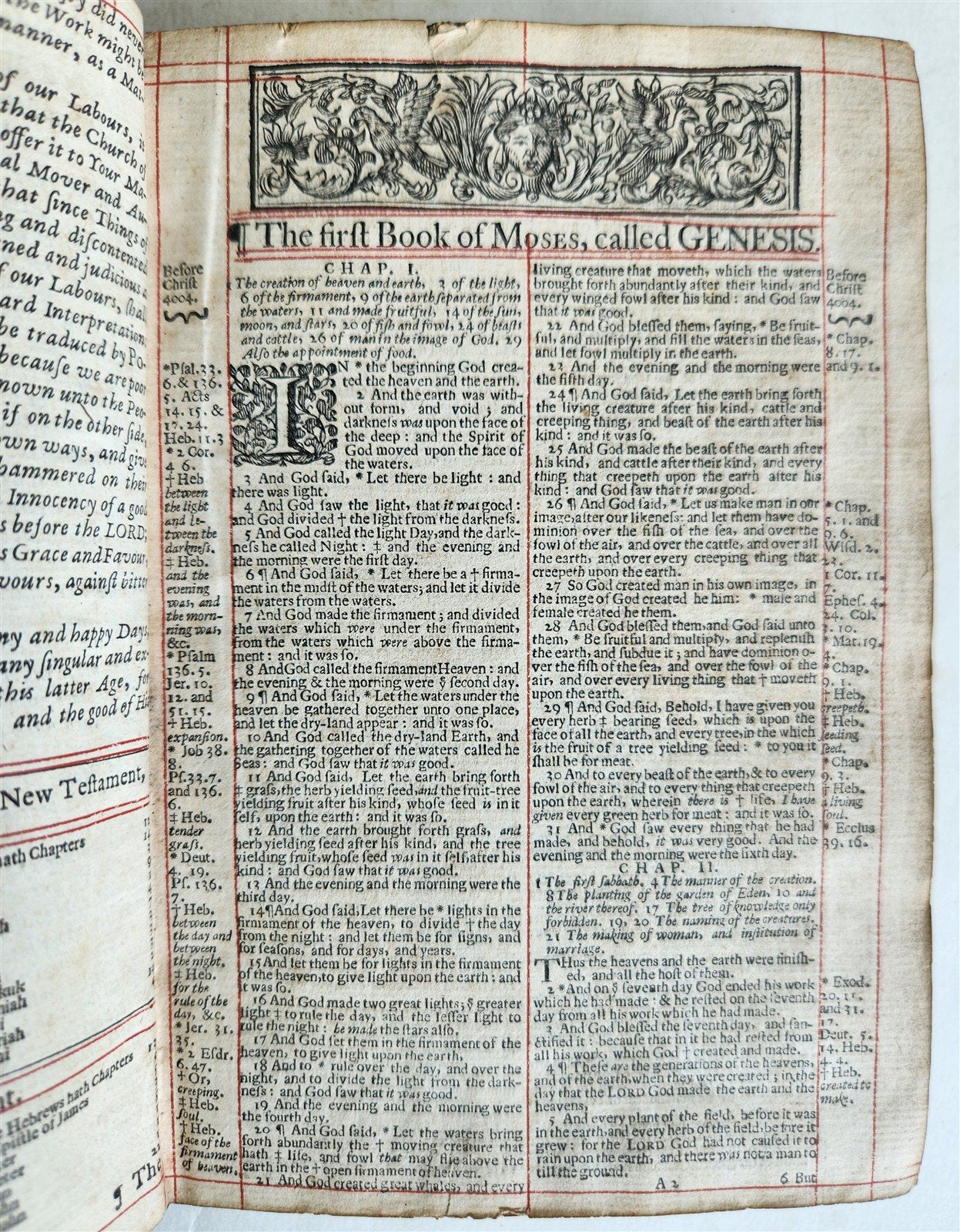 1715 BIBLE in ENGLISH OLD AND NEW TESTAMENT antique Edinburgh SCOTLAND