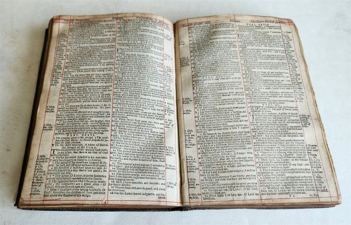 1715 BIBLE in ENGLISH OLD AND NEW TESTAMENT antique Edinburgh SCOTLAND