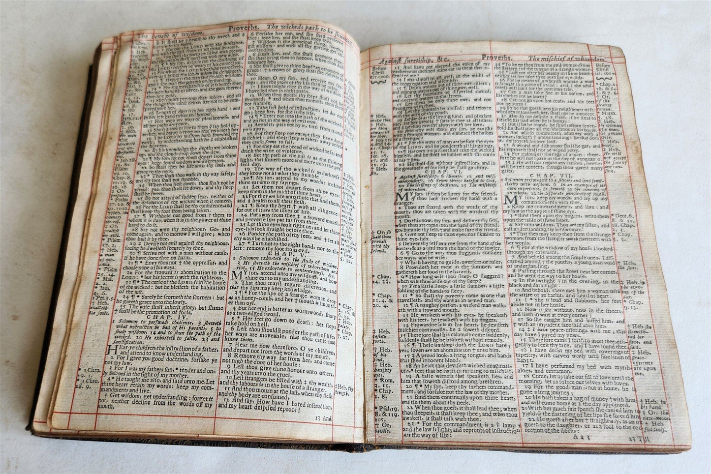 1715 BIBLE in ENGLISH OLD AND NEW TESTAMENT antique Edinburgh SCOTLAND