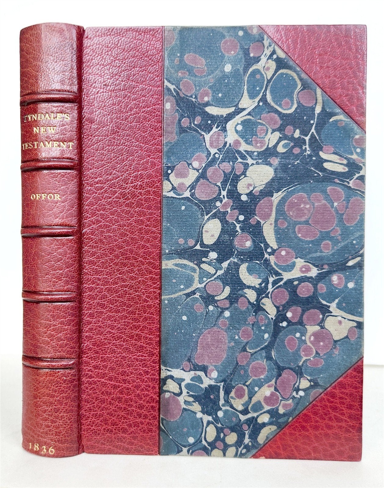1836 BIBLE in ENGLISH by WILLIAM TYNDALE NEW TESTAMENT antique