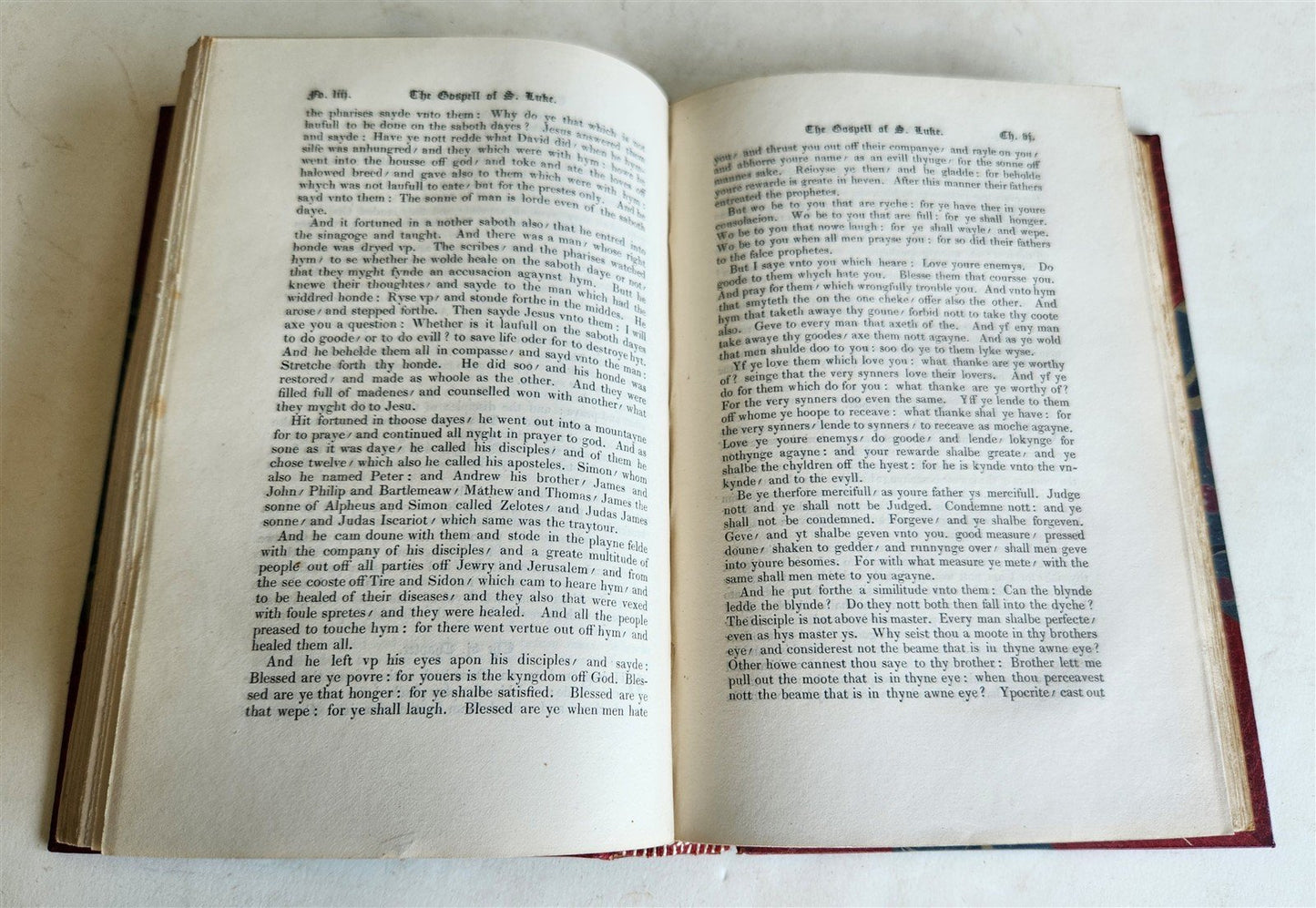 1836 BIBLE in ENGLISH by WILLIAM TYNDALE NEW TESTAMENT antique