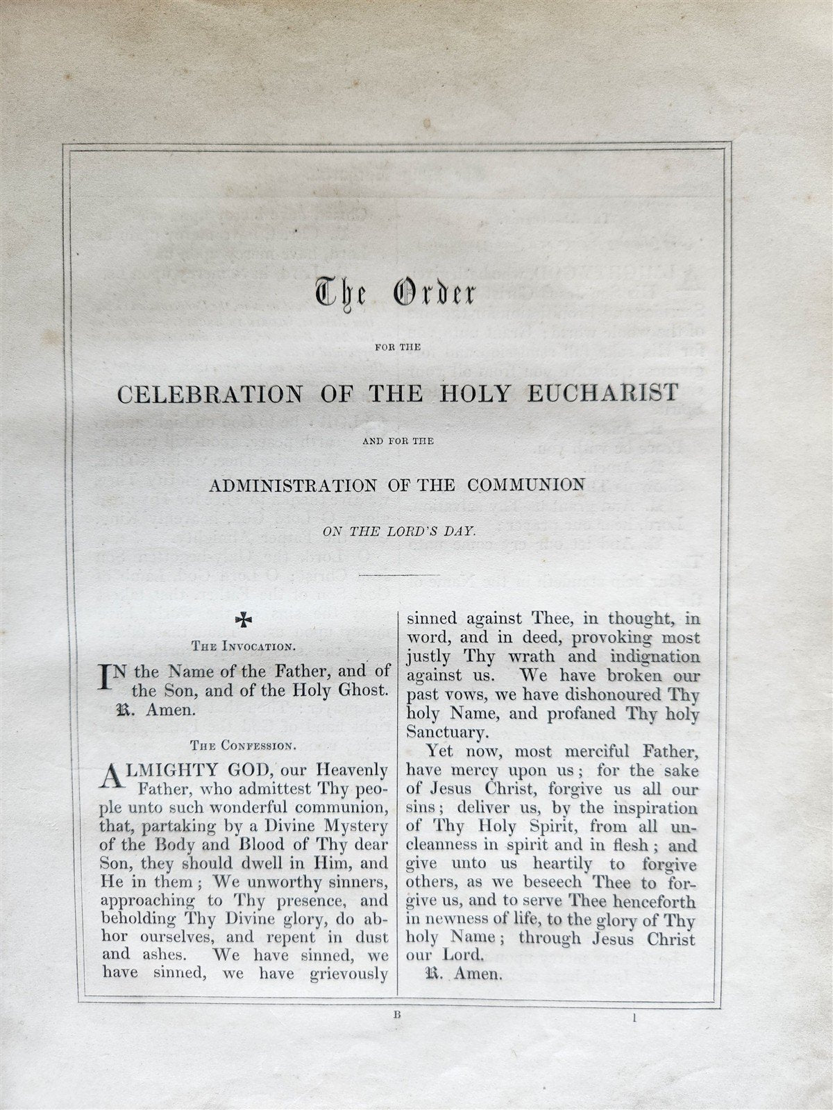 1853 LITURGY and OTHER DIVINE OFFICES of the CHURCH antique FOLIO