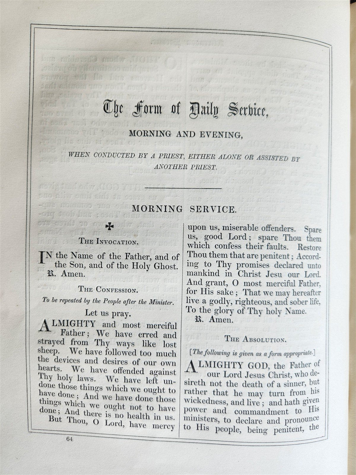 1853 LITURGY and OTHER DIVINE OFFICES of the CHURCH antique FOLIO