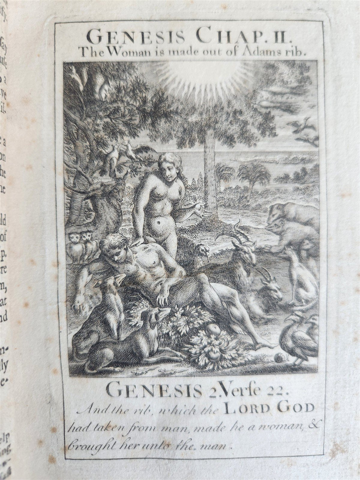 1727 BIBLE'S HISTORICAL NARRATION antique ILLUSTRATED