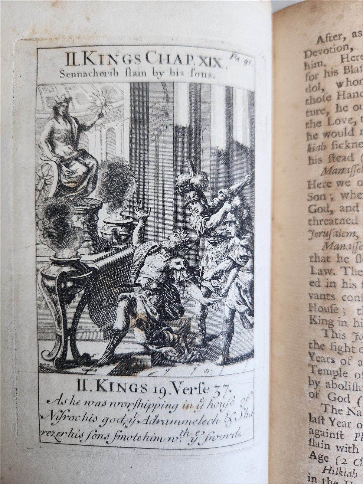 1727 BIBLE'S HISTORICAL NARRATION antique ILLUSTRATED