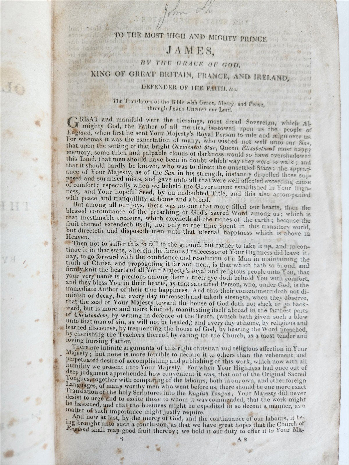 1815 BIBLE in ENGLISH OLD and NEW TESTAMENTS antique OXFORD