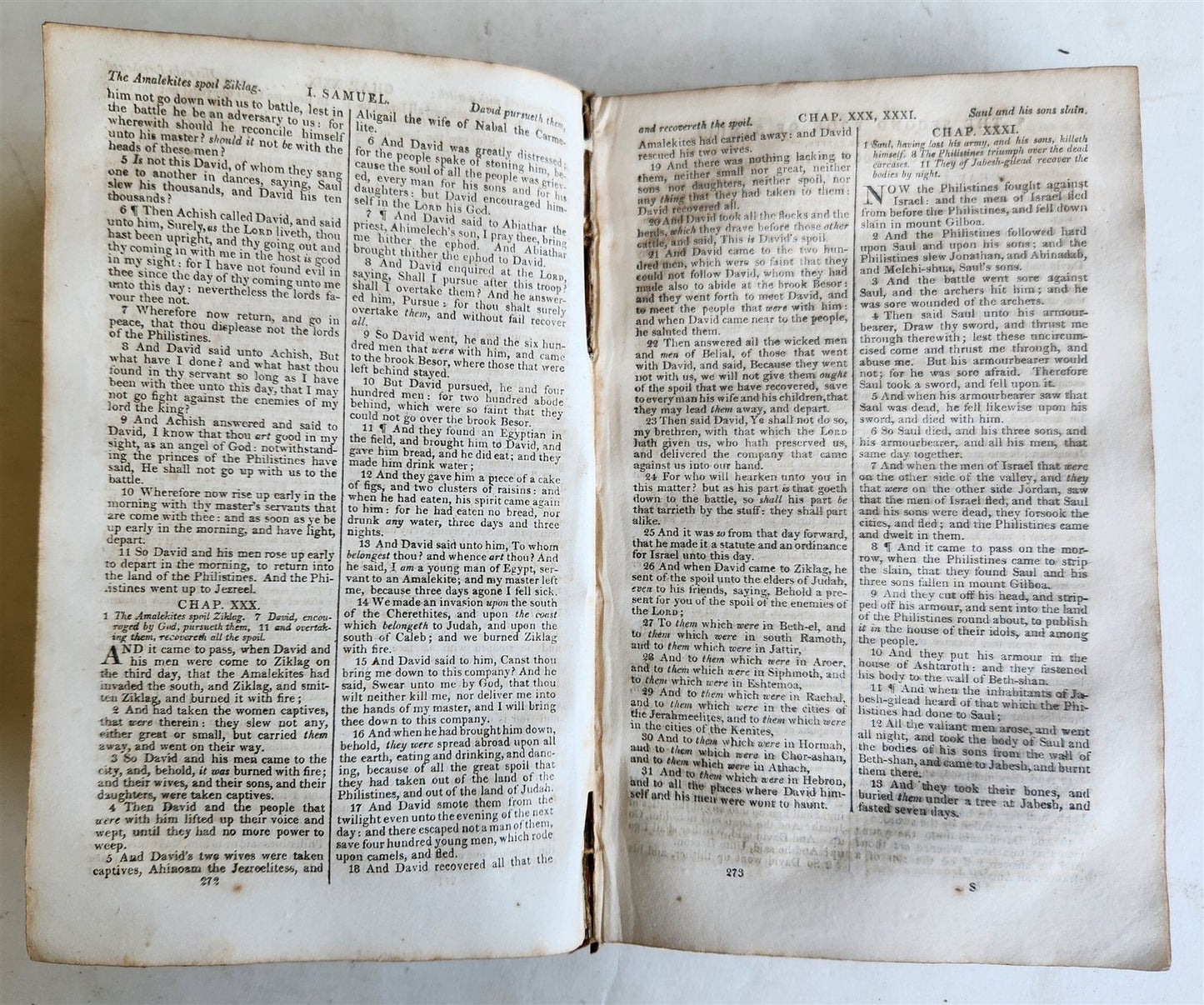 1815 BIBLE in ENGLISH OLD and NEW TESTAMENTS antique OXFORD