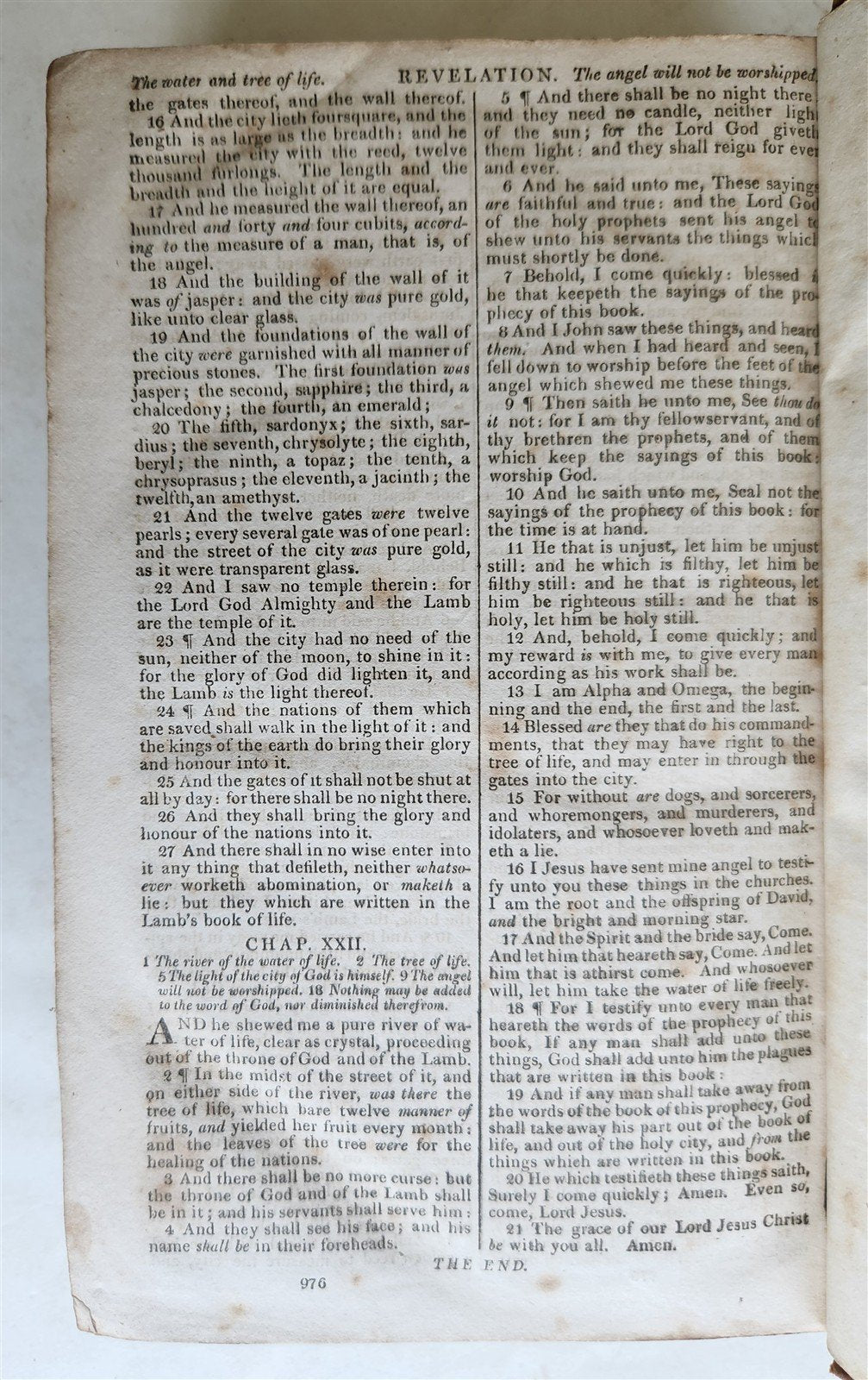 1815 BIBLE in ENGLISH OLD and NEW TESTAMENTS antique OXFORD