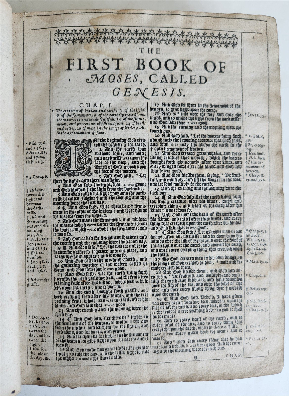 1639 BIBLE in ENGLISH OLD and NEW TESTAMENTS antique CAMBRIDGE