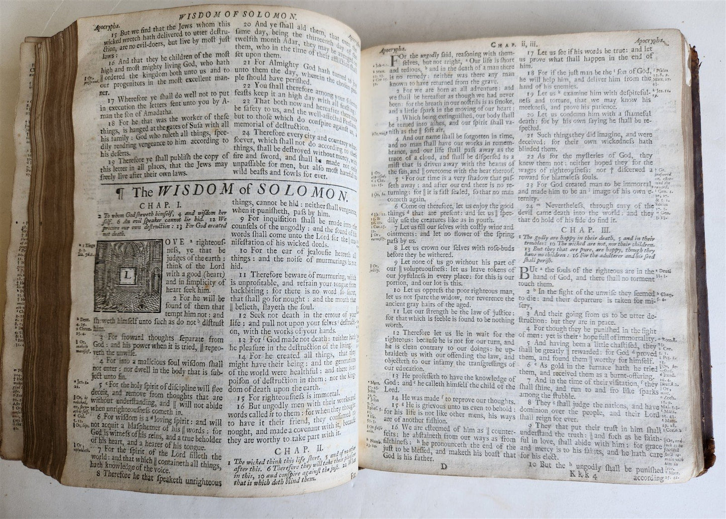 1704 BIBLE in ENGLISH OLD and NEW TESTAMENTS antique LONDON