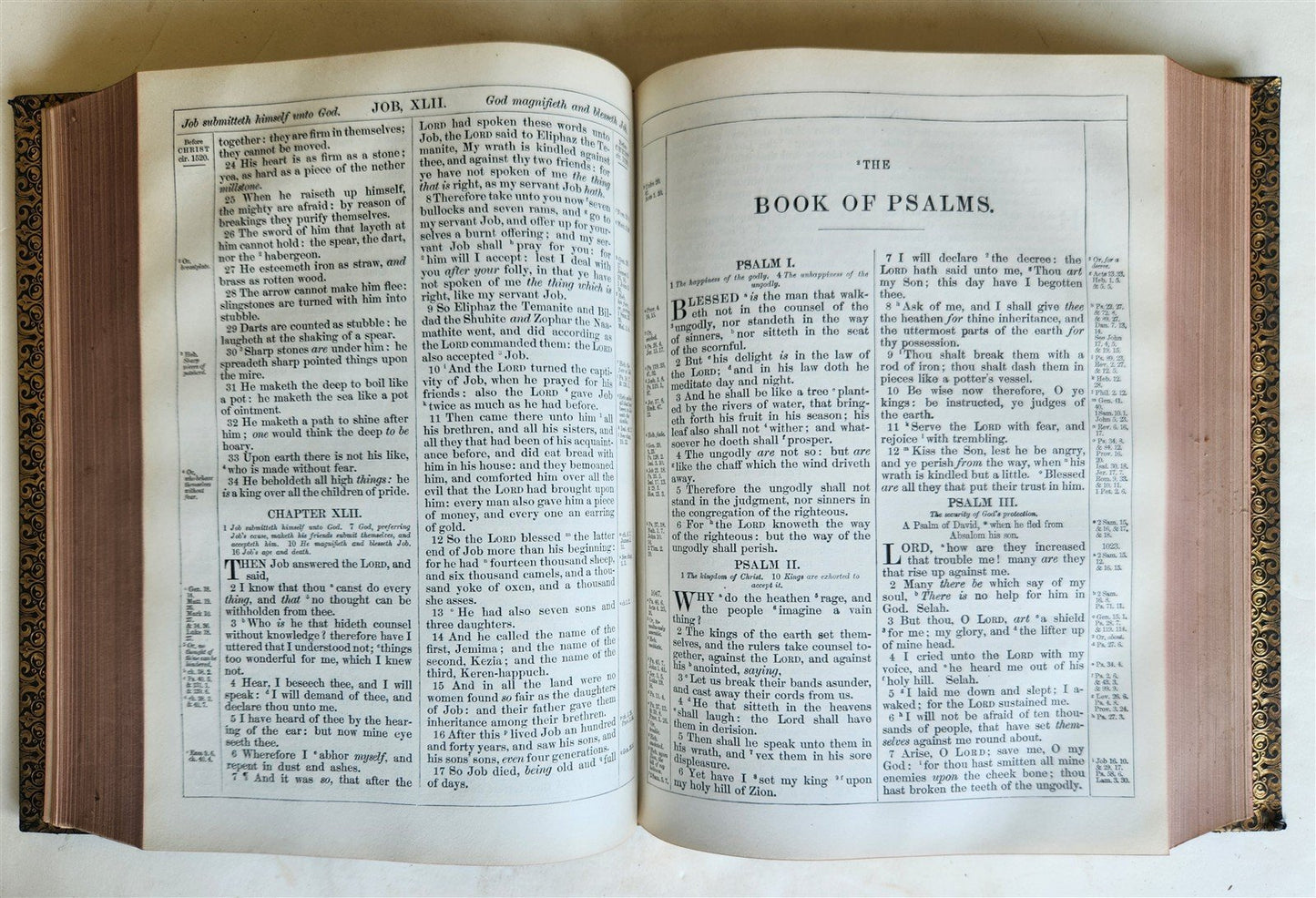 1914 BIBLE in ENGLISH OLD and NEW TESTAMENTS antique FOLIO illustrated w/ MAPS