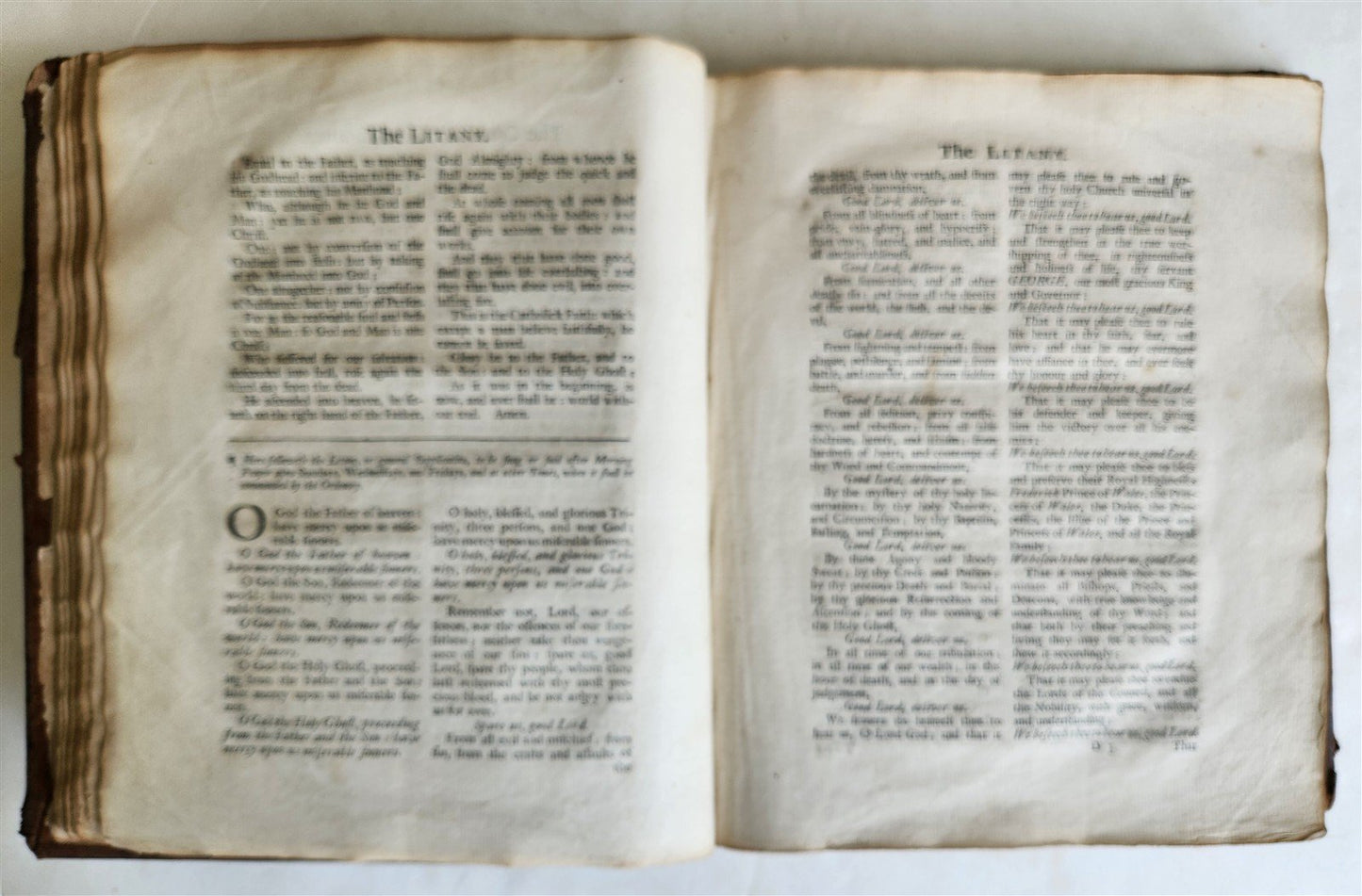 1748 BOOK OF COMMON PRAYER in ENGLISH antique FOLIO