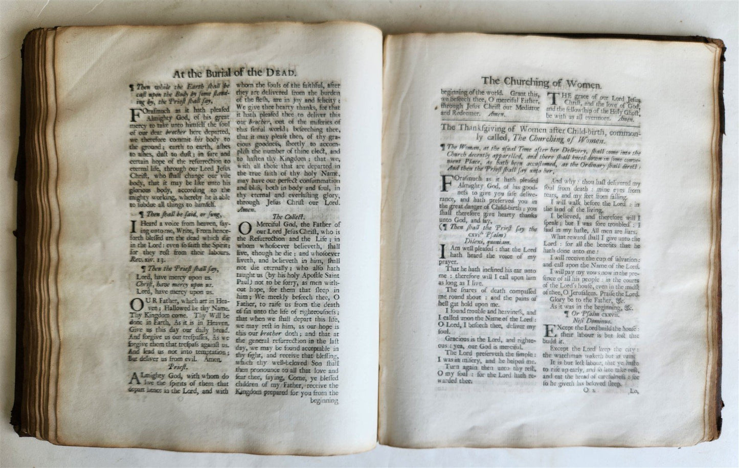 1748 BOOK OF COMMON PRAYER in ENGLISH antique FOLIO