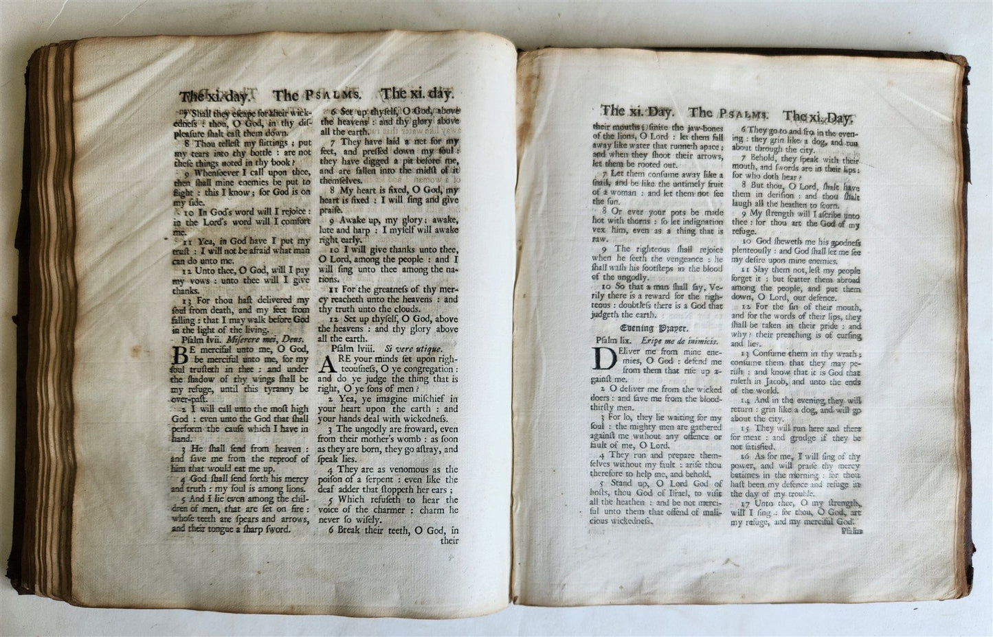 1748 BOOK OF COMMON PRAYER in ENGLISH antique FOLIO