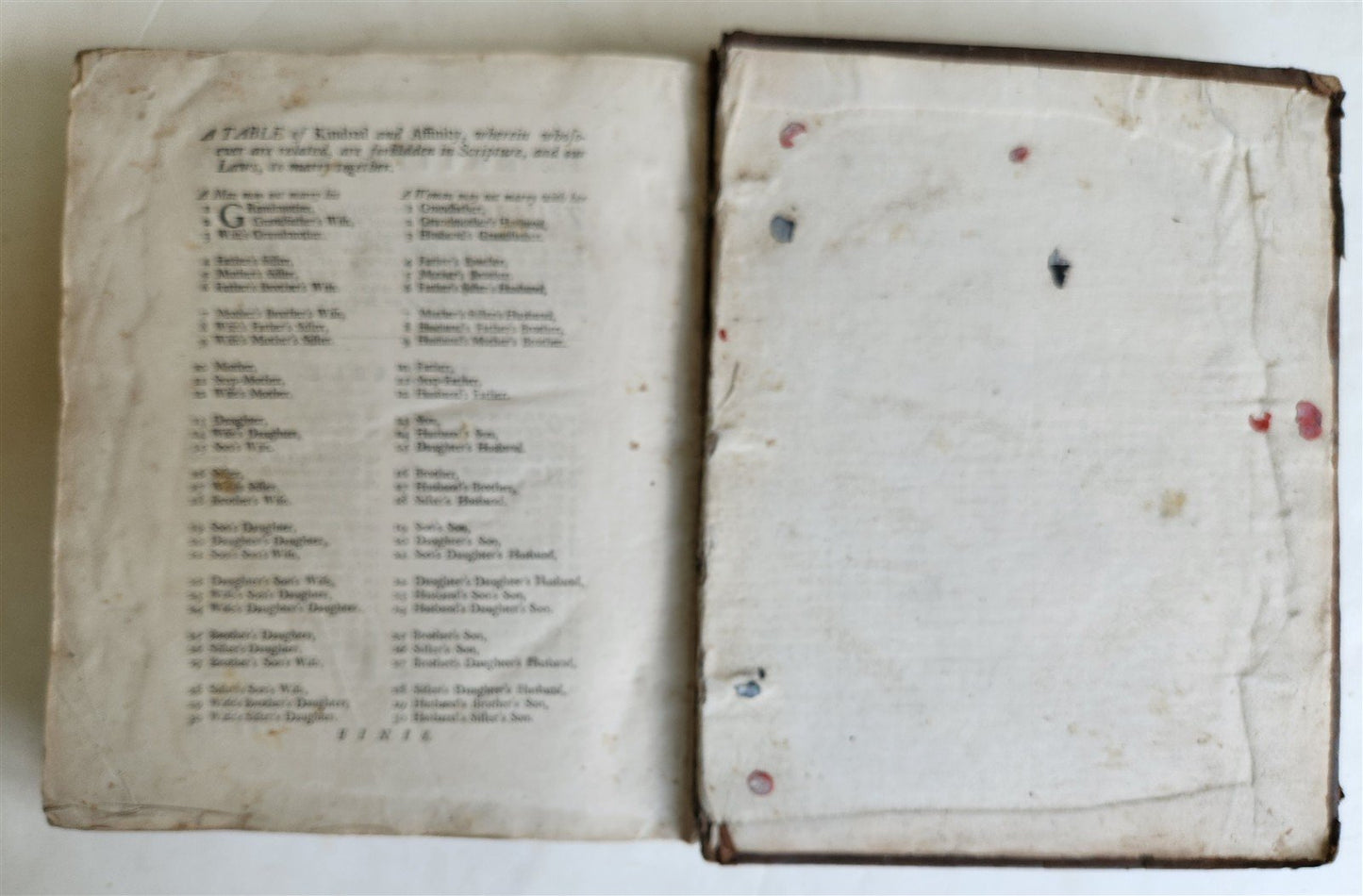 1748 BOOK OF COMMON PRAYER in ENGLISH antique FOLIO