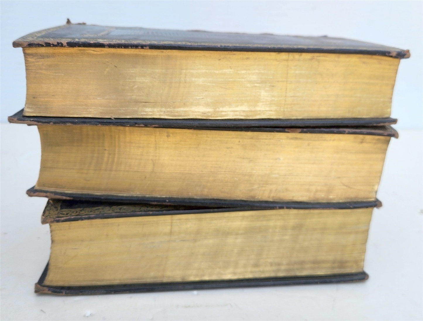 1836 BIBLE in ENGLISH 3 volumes OLD and NEW TESTAMENTS antique ILLUSTRATED