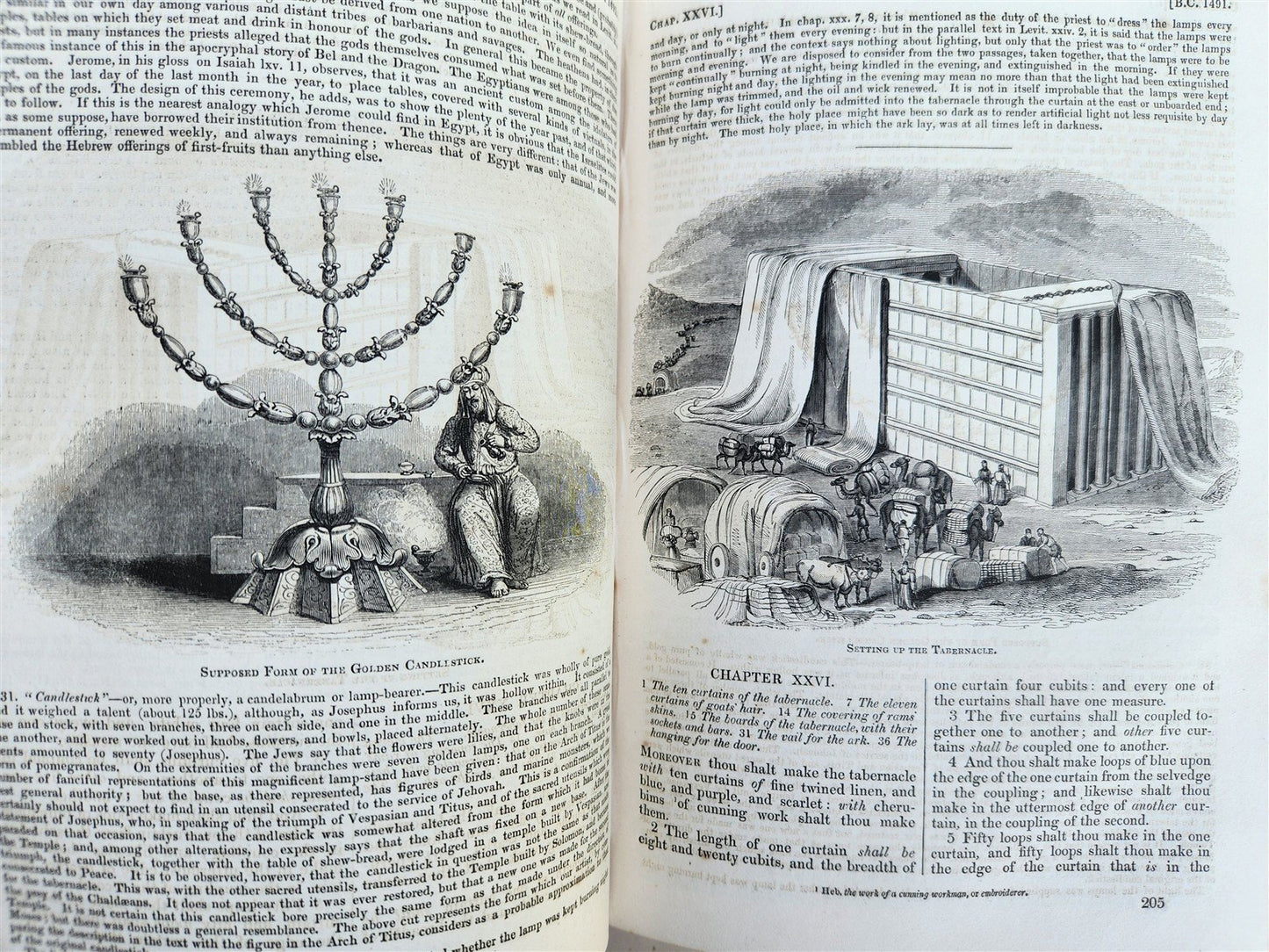 1836 BIBLE in ENGLISH 3 volumes OLD and NEW TESTAMENTS antique ILLUSTRATED