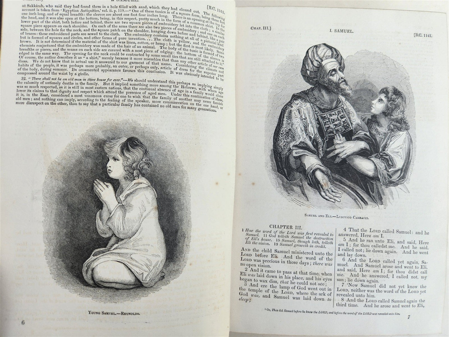 1836 BIBLE in ENGLISH 3 volumes OLD and NEW TESTAMENTS antique ILLUSTRATED