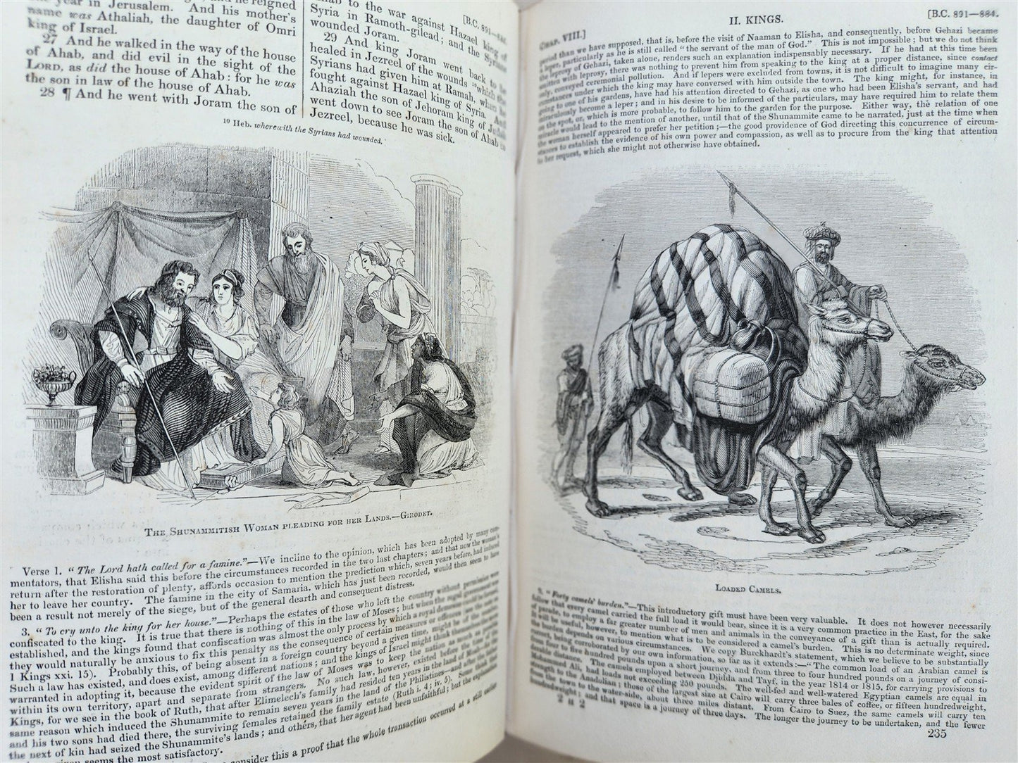 1836 BIBLE in ENGLISH 3 volumes OLD and NEW TESTAMENTS antique ILLUSTRATED
