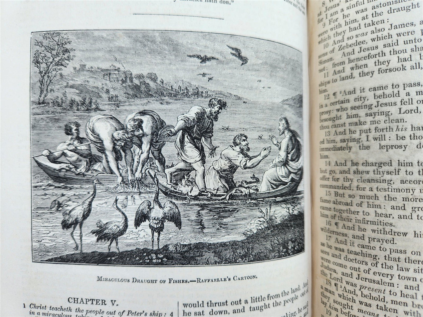 1836 BIBLE in ENGLISH 3 volumes OLD and NEW TESTAMENTS antique ILLUSTRATED