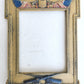 AMERICAN WWI ERA PARTRIOTIC METAL PHOTO FRAME antique MILITARY ARTILLERY