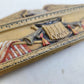 AMERICAN WWI ERA PARTRIOTIC METAL PHOTO FRAME antique MILITARY ARTILLERY