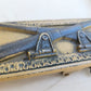 AMERICAN WWI ERA PARTRIOTIC METAL PHOTO FRAME antique MILITARY ARTILLERY