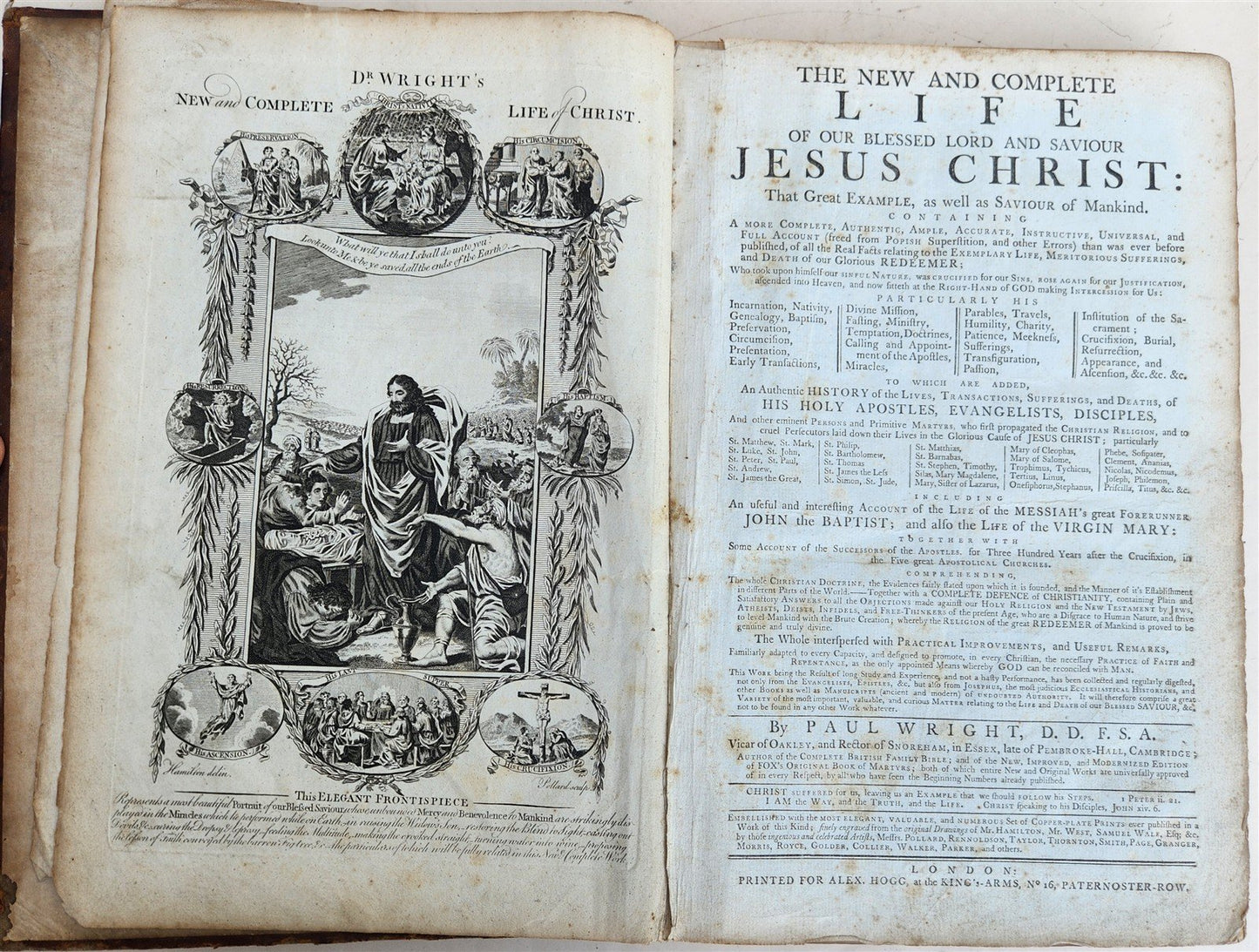 1760s LIFE of OUR BLESSED LORD & SAVIOUR JESUS CHRIST antique ILLUSTRATED FOLIO