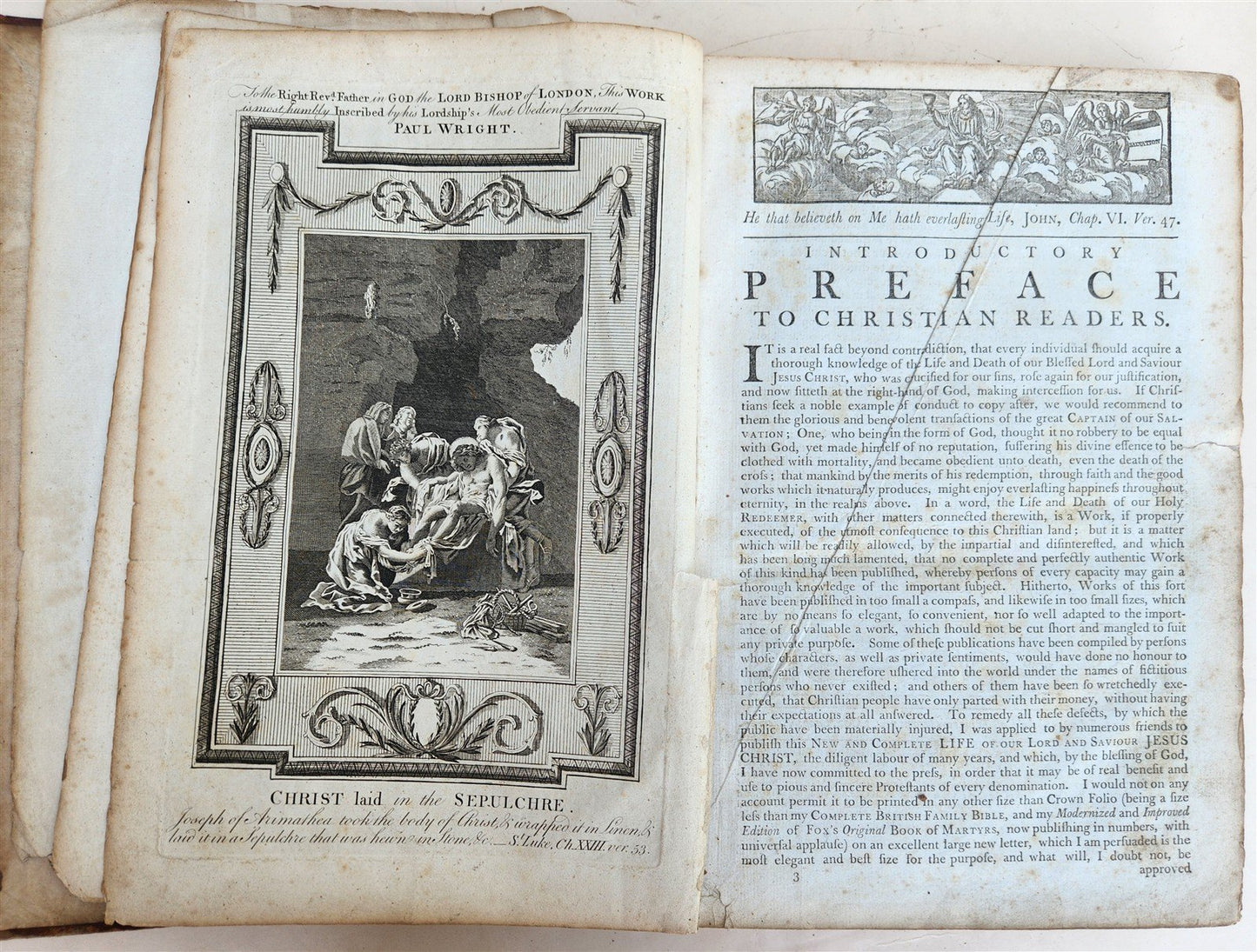 1760s LIFE of OUR BLESSED LORD & SAVIOUR JESUS CHRIST antique ILLUSTRATED FOLIO