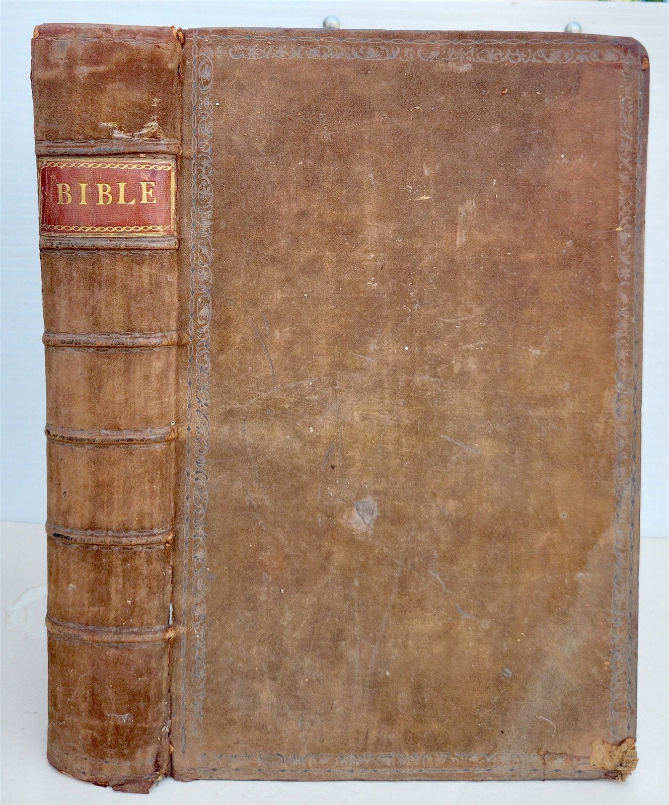 1797 BIBLE in ENGLISH OLD & NEW TESTAMENT antique ILLUSTRATED MASSIVE FOLIO