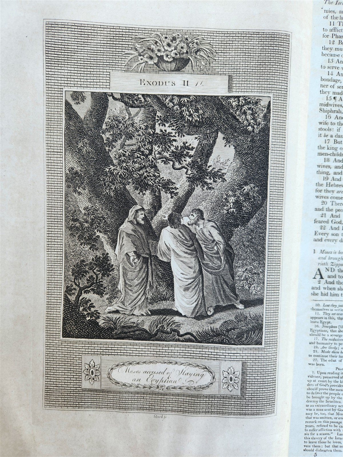 1797 BIBLE in ENGLISH OLD & NEW TESTAMENT antique ILLUSTRATED MASSIVE FOLIO