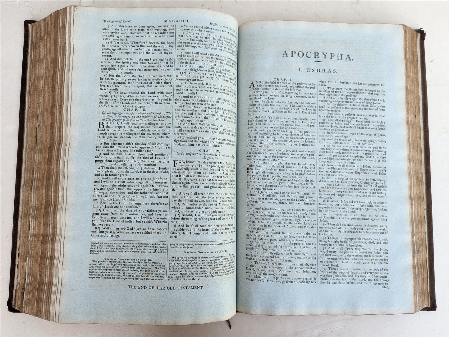 1797 BIBLE in ENGLISH OLD & NEW TESTAMENT antique ILLUSTRATED MASSIVE FOLIO