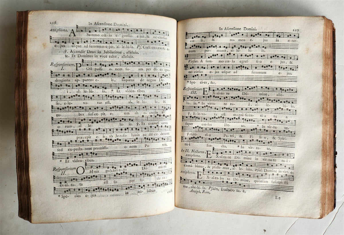 1760 ANTIPHONARIUM ROMANUM BREVIARIUM 'Sacro Sancti Concilii Tridentini' antique