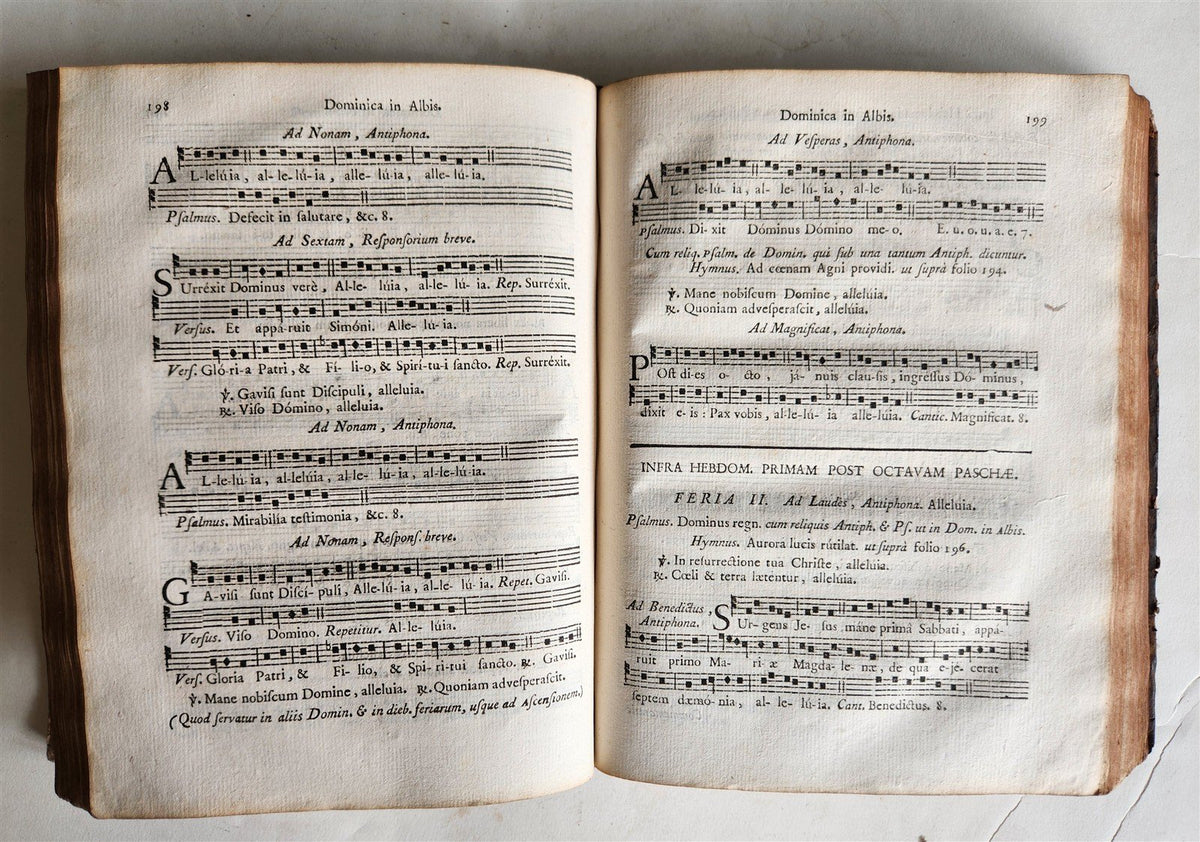 1760 ANTIPHONARIUM ROMANUM BREVIARIUM 'Sacro Sancti Concilii Tridentini' antique