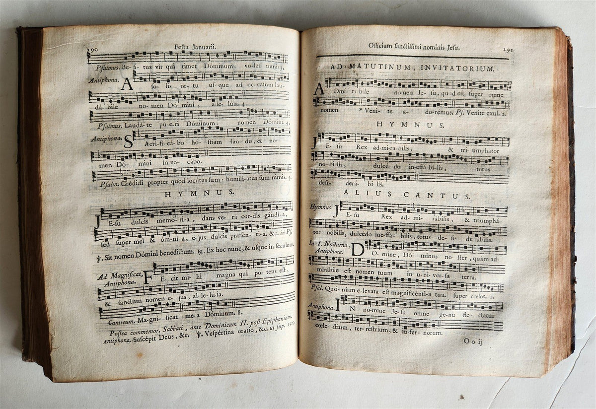 1760 ANTIPHONARIUM ROMANUM BREVIARIUM 'Sacro Sancti Concilii Tridentini' antique