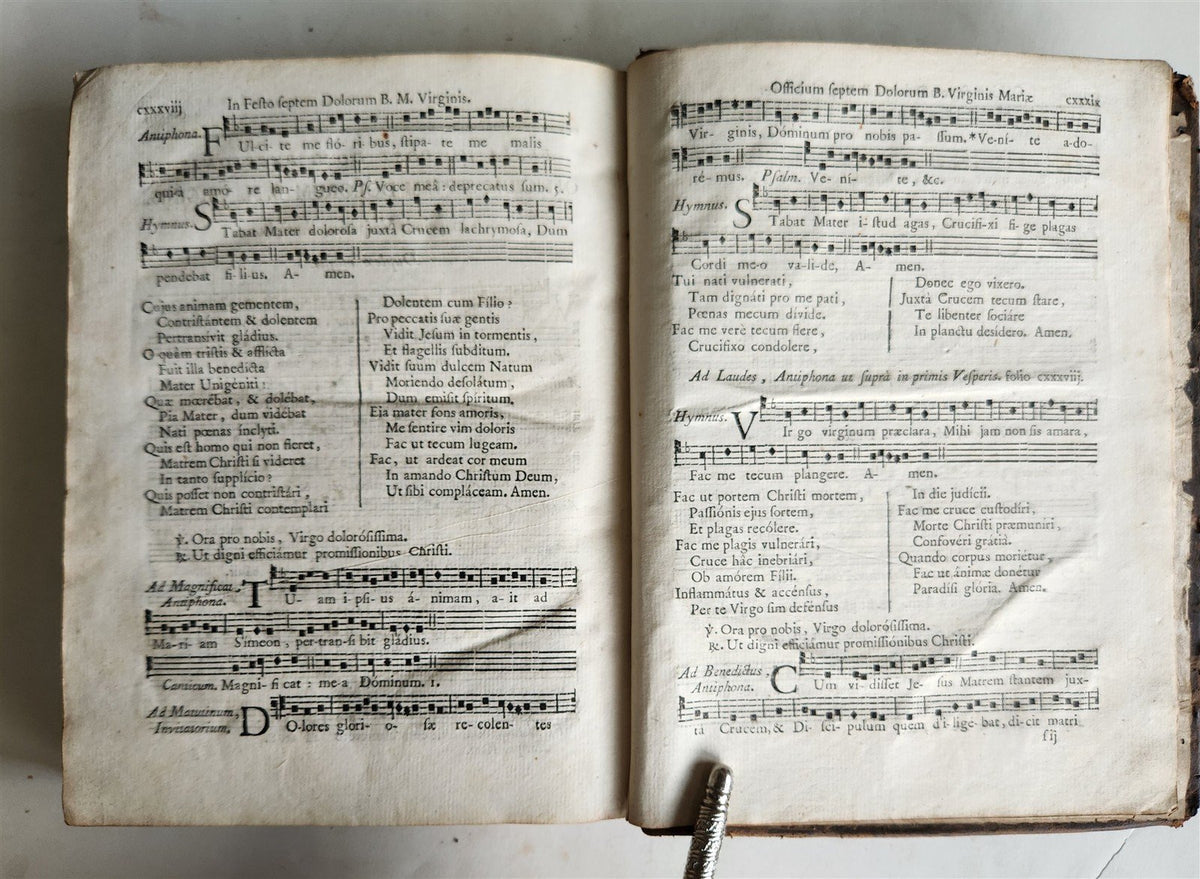 1760 ANTIPHONARIUM ROMANUM BREVIARIUM 'Sacro Sancti Concilii Tridentini' antique