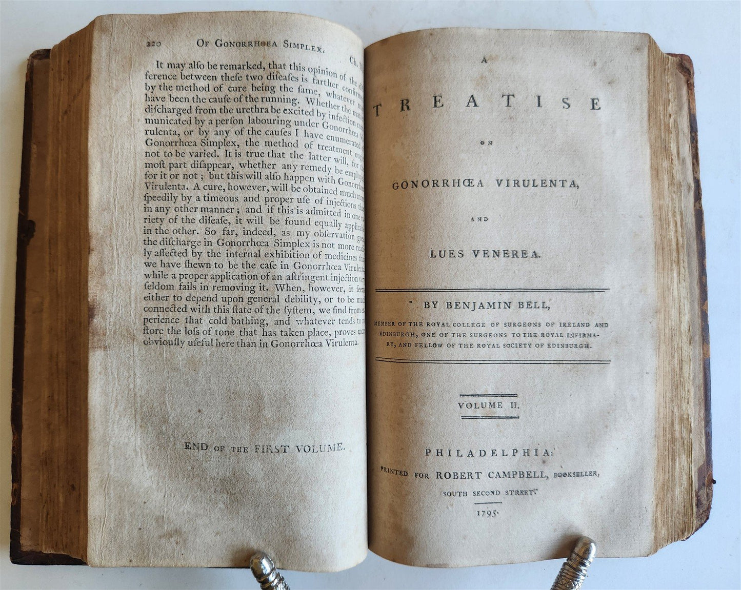 1795 Treatise on Gonorrhœa Virulenta & Lues Venerea antique 1st AMERICAN EDITION