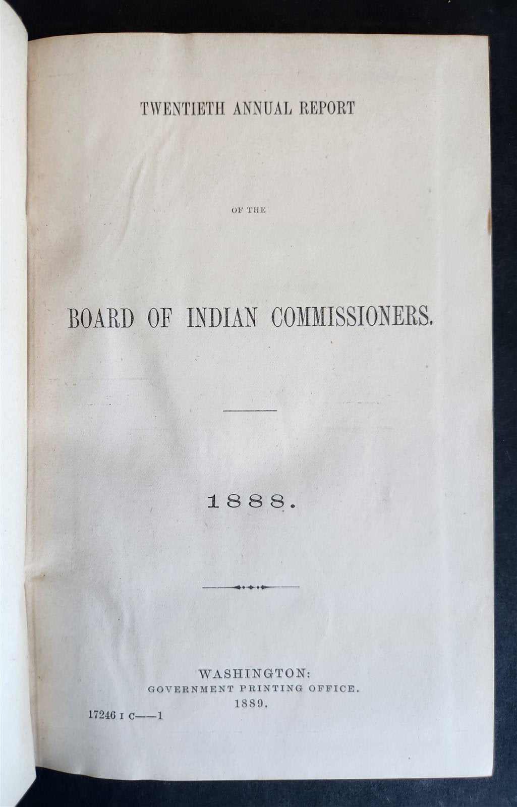 1888 REPORT of BOARD of INDIAN COMMISSIONERS antique w/ MAP of RESERVATIONS