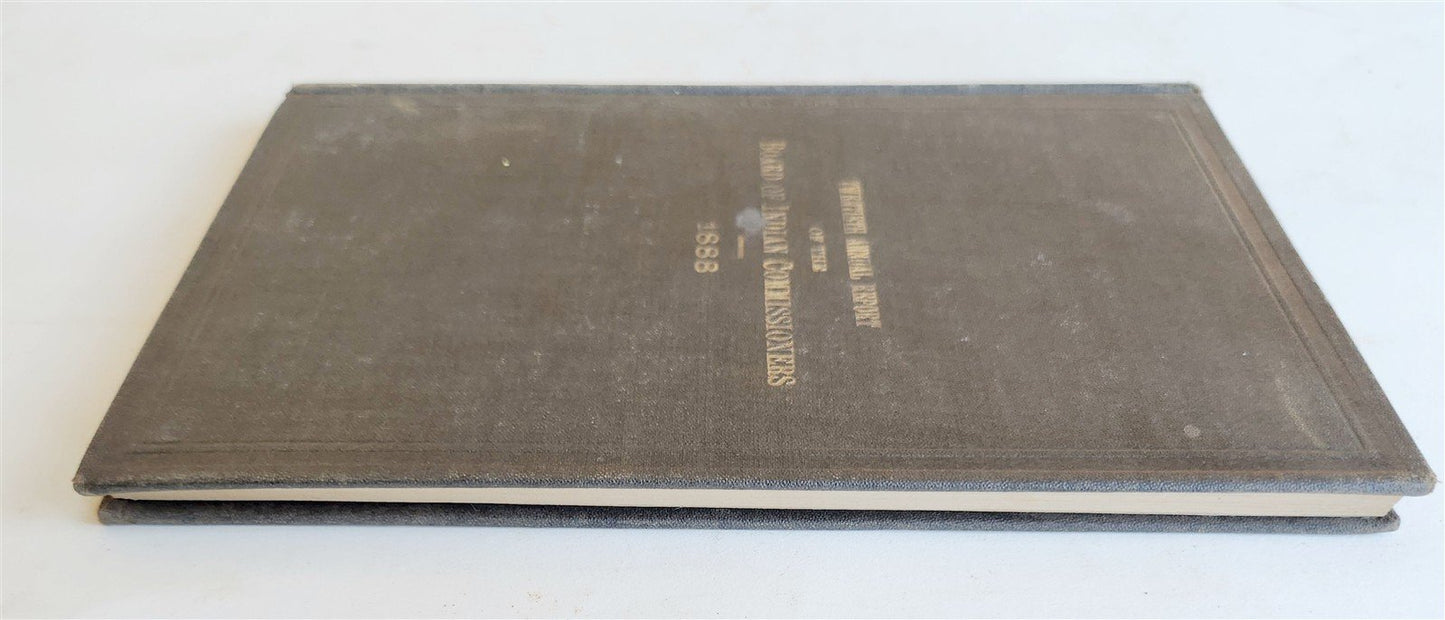 1888 REPORT of BOARD of INDIAN COMMISSIONERS antique w/ MAP of RESERVATIONS