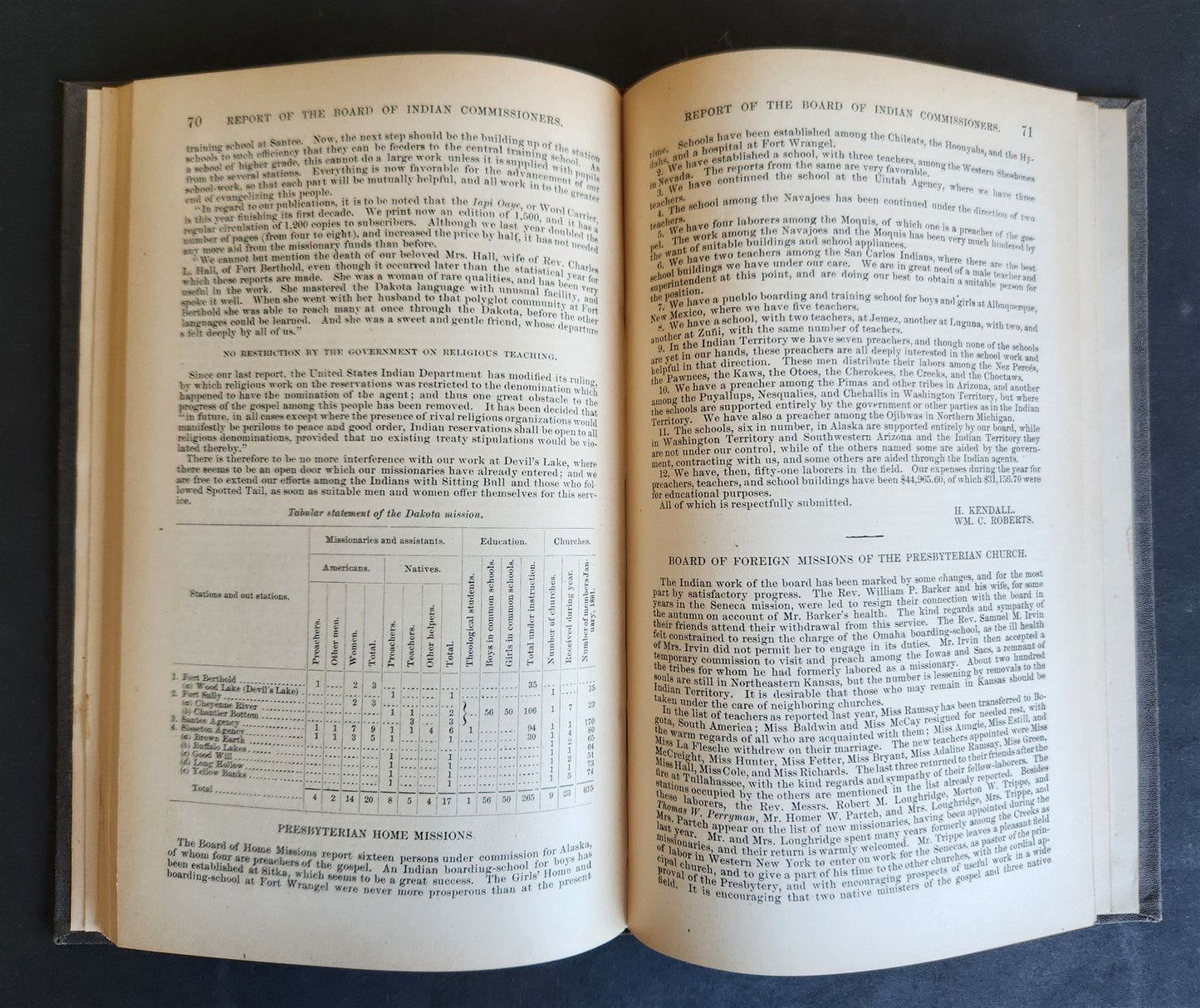 1881 REPORT of BOARD of INDIAN COMMISSIONERS antique w/ MAP of RESERVATIONS