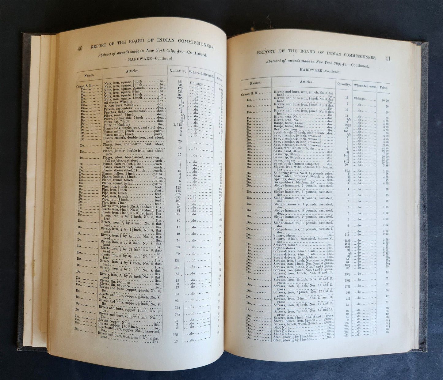 1881 REPORT of BOARD of INDIAN COMMISSIONERS antique w/ MAP of RESERVATIONS